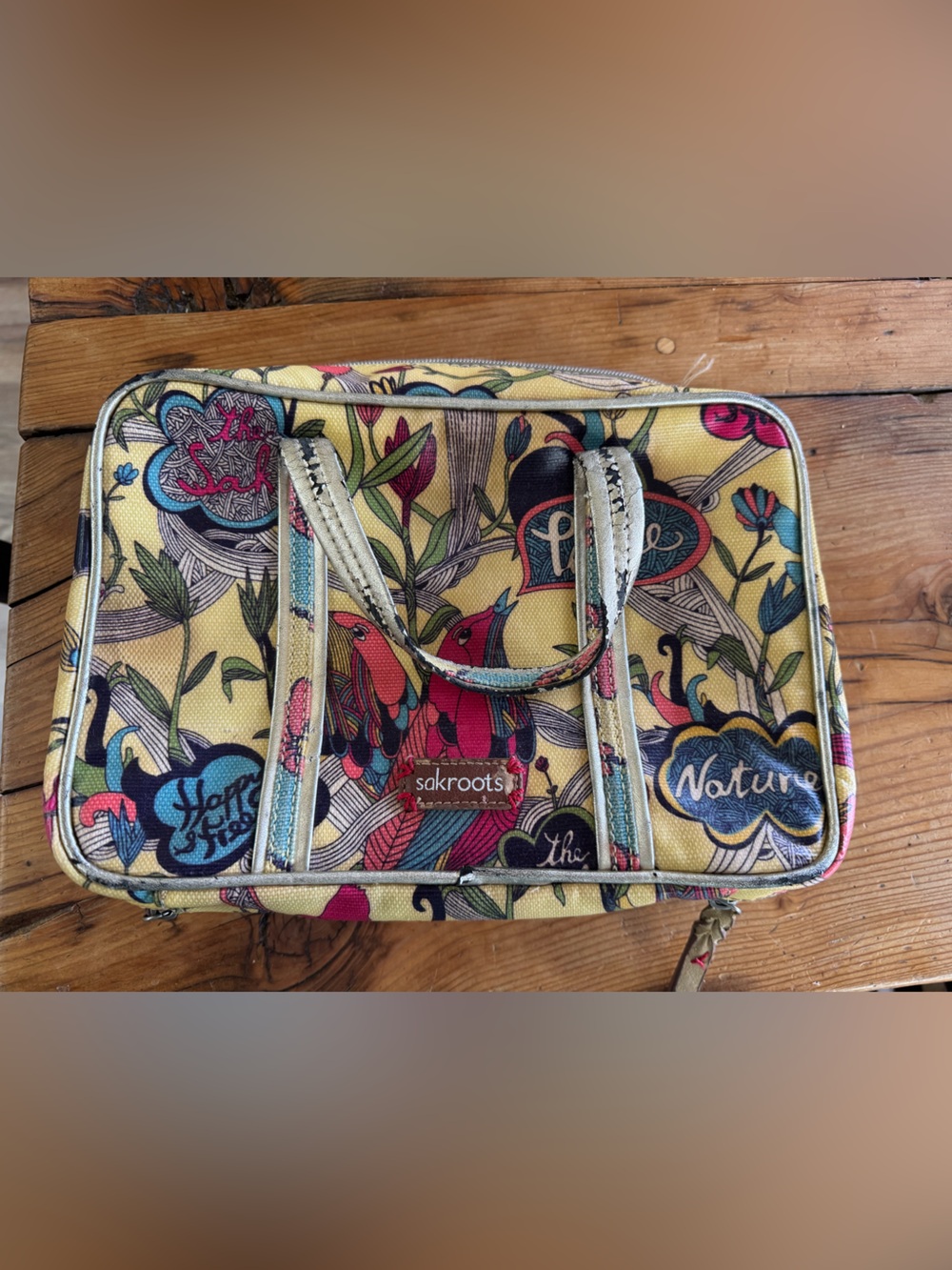 Sakroots Yellow Floral Toiletry Caddy